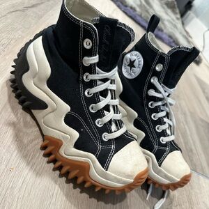 Converse Run Star Motion CX Black & White Platform Shoes